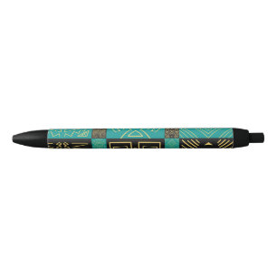 Elegant Afrikaans tribal geometrisch patroon Zwarte Inkt Pen