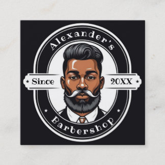 Elegant Afro-Amerikaans Man personaliseren Vierkante Visitekaartje