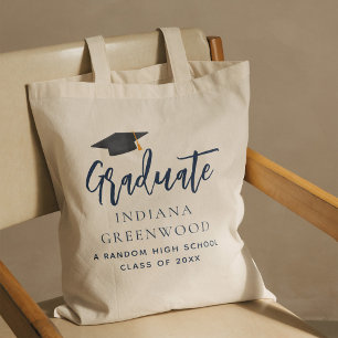 Elegant afstudeerfeest 2025 Navy Blue Keepsake Tote Bag