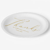 Elegant afstudeerfeest dank u script papieren bordje (Gekanteld)