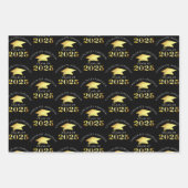 Elegant Afstuderen 2025 Faux Gold Folie Uw Kleur Inpakpapier Vel (Voorkant 2)