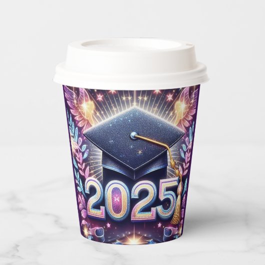 Elegant Afstuderen 2025 Papieren Bekers (Voorkant)