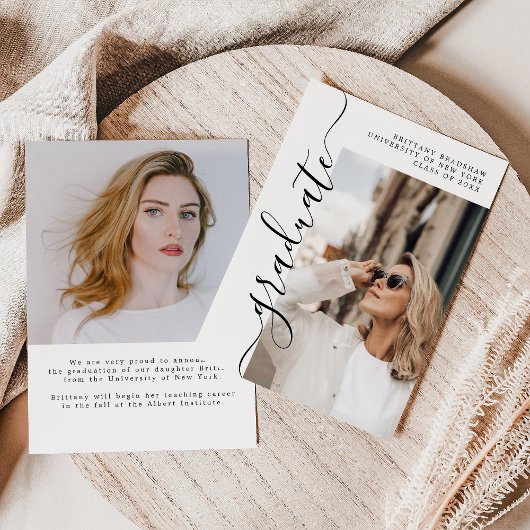 Elegant Afstuderen 2 Aankondiging van het Foto Afs