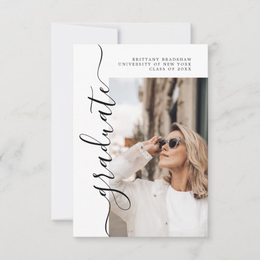 Elegant Afstuderen 2 Aankondiging van het Foto Afs (Voorkant)