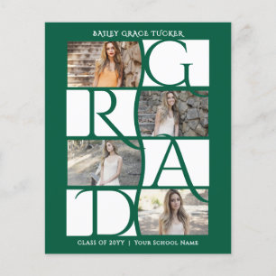 Elegant Afstuderen 5-foto donkergroen Afstuderen