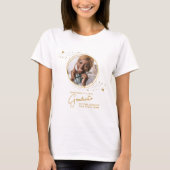 Elegant Afstuderen Aangepaste Afstuderen Gouden Fo T-shirt (Voorkant)