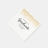 Elegant Afstuderen aangepaste tekst Confetti papie Servet (Hoek)