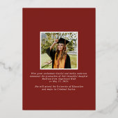 Elegant Afstuderen | Aankondiging Afstuderen Folie (Achterkant)