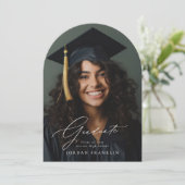 Elegant Afstuderen Aankondiging van het Afstuderen (Staand voorkant)