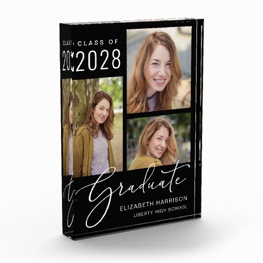 Elegant Afstuderen Black Fotoblokken (Links)