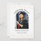Elegant Afstuderen Celebration Sparkle Design Kaart (Voorkant)