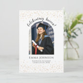Elegant Afstuderen Celebration Sparkle Design Kaart (Staand voorkant)