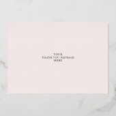 elegant afstuderen dank je creditcard folie uitnodiging (Achterkant)