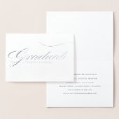 Elegant Afstuderen echt Folie script Folie Kaarten (Display)