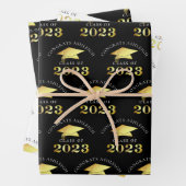 Elegant Afstuderen Faux Gold Foil Aangepaste kleur Inpakpapier Vel (In situ)