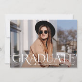 Elegant Afstuderen Foto Afstuderen Aankondiging (Voorkant)