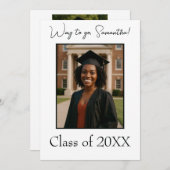 Elegant Afstuderen foto Modern Kaart (Voorkant / Achterkant)