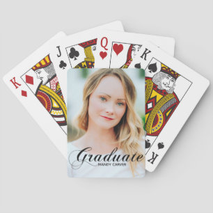 Elegant Afstuderen Foto Persoonlijk Afstuderen Pokerkaarten