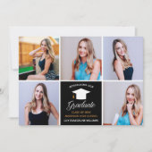 Elegant Afstuderen Fotocollage 2025 Afstuderen Aankondiging (Voorkant)