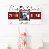 Elegant Afstuderen Gefeliciteerd Foto wijn Spandoek (Insitu)