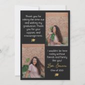 Elegant Afstuderen Gold Pet Bedankt Script Foto (Achterkant)