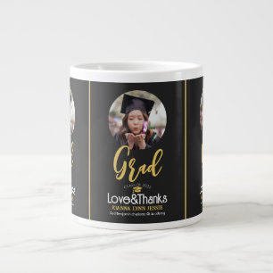 Elegant Afstuderen Gold Pet Bedankt Script Foto Extra Grote Beker