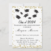 Elegant Afstuderen Invitation Kaart (Voorkant)