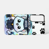 Elegant Afstuderen Kat Samsung Galaxy Hoesje (Achterkant horizontaal)