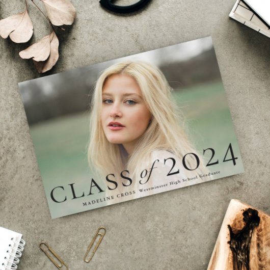 Elegant afstuderen klasse foto Afstuderen Kaart