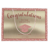 Elegant Afstuderen Klasse van 2022 Gefeliciteerd Groot Cadeauzakje (Achterkant)