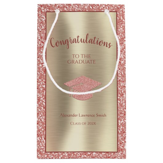 Elegant Afstuderen Klasse van 2023 Gefeliciteerd Klein Cadeauzakje (Achterkant)