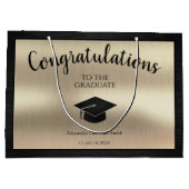 Elegant Afstuderen Klasse van 2024 Gefeliciteerd Groot Cadeauzakje (Achterkant)