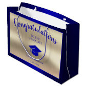 Elegant Afstuderen Klasse van 2024 Gefeliciteerd Groot Cadeauzakje (Achterkant Gekanteld)