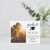 Elegant Afstuderen Manuscript sparen de Foto van h Aankondigingskaart (Staand voorkant)