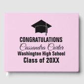 Elegant Afstuderen meisje Afstudeerder Gastenboek (Voorkant)