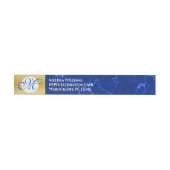 Elegant Afstuderen Monogram Blue Marble Gold Foil (Individueel)
