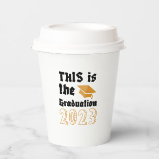 Elegant afstuderen papieren bekers
