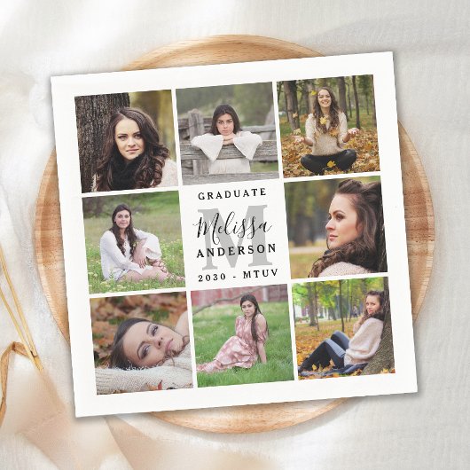 Elegant Afstuderen Persoonlijk 8 Foto collage Servet