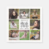 Elegant Afstuderen Persoonlijk 8 Foto collage Servet (Voorkant)
