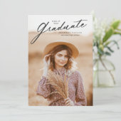 Elegant Afstuderen Photo Afstuderen Kaart (Staand voorkant)