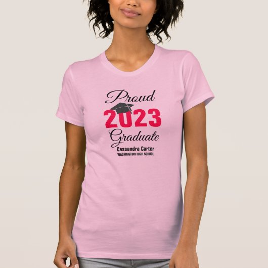 Elegant Afstuderen Proud Afstuderen T-shirt (Voorkant)