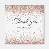 Elegant Afstuderen Roos Gold Glitter Hartelijk dan Magneet (Voorkant)