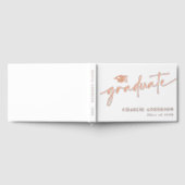 Elegant afstuderen script afstuderen pet naam wit gastenboek (Volledig)