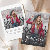 Elegant Afstuderen Script Foto 2025 Afstudeerder Aankondiging