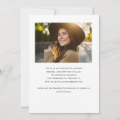 Elegant Afstuderen Typografie Foto Afstuderen Kaart (Achterkant)