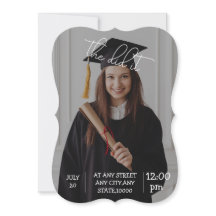 Elegant Afstuderen Uitnodiging - "de deed het!