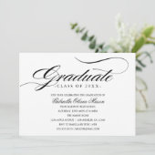 Elegant Afstuderen | Uitnodiging voor afstudeerfee (Staand voorkant)