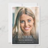 Elegant Afstuderen voor de middelbare school Aankondiging (Voorkant)