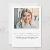 Elegant Afstuderen voor de middelbare school Aankondiging (Achterkant)