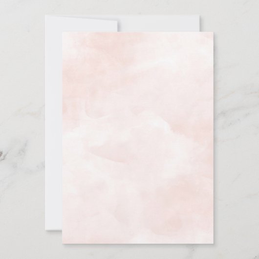 Elegant Afstuderen Waterverf Floral Script roze Kaart (Achterkant)